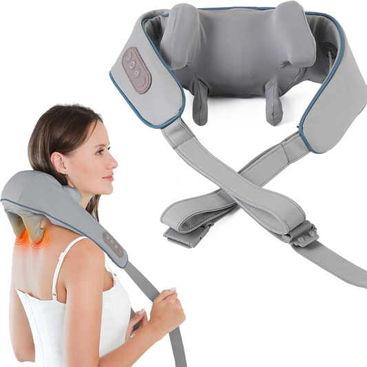 RelaxPro® Masajeador Multifuncional  4D de Cuello, Espalda y Hombros con Calor Infrarrojo – Manos Libres, Recargable y de Uso Corporal Total 🧘‍♂️🔥