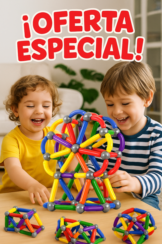 Set de Bloques Magnéticos 3D para Niños | Juguete Educativo de Construcción STEM (3+ Años)